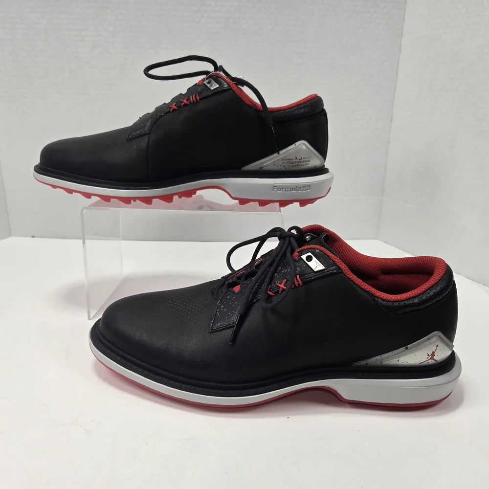 NIKE Jordan ADG 5 Black Red Golf Oxfords Shoes Size Men's 7.5 Women's 9.5